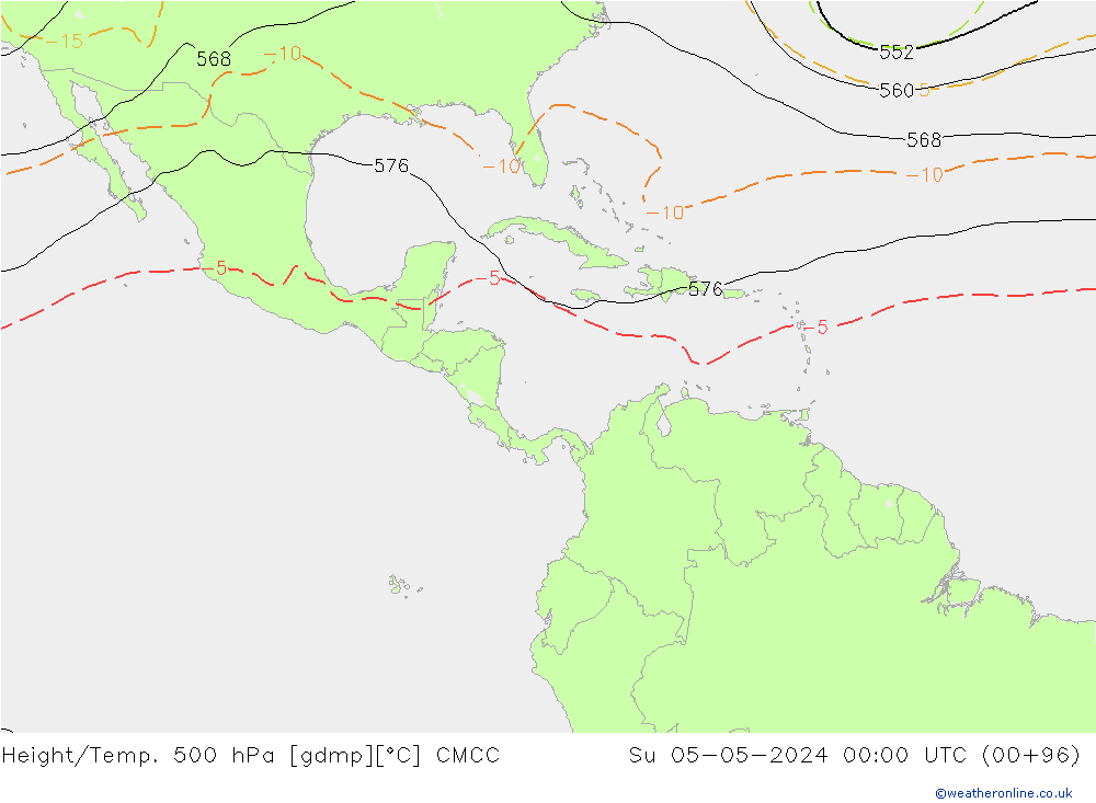 Height/Temp. 500 hPa CMCC  05.05.2024 00 UTC