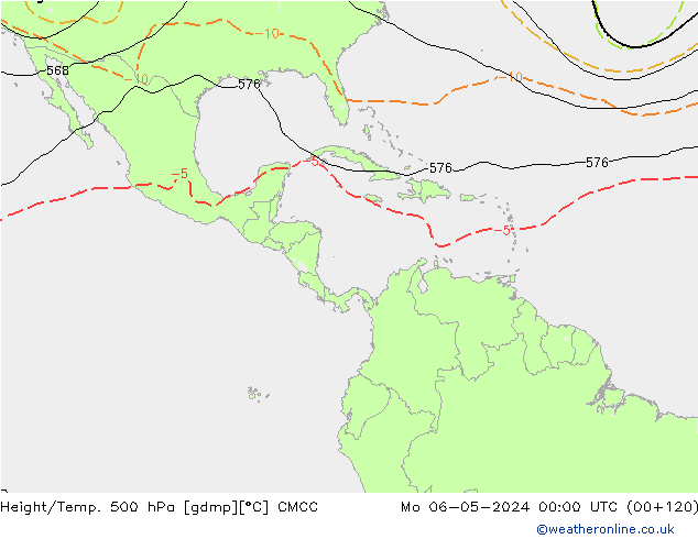 Height/Temp. 500 гПа CMCC пн 06.05.2024 00 UTC