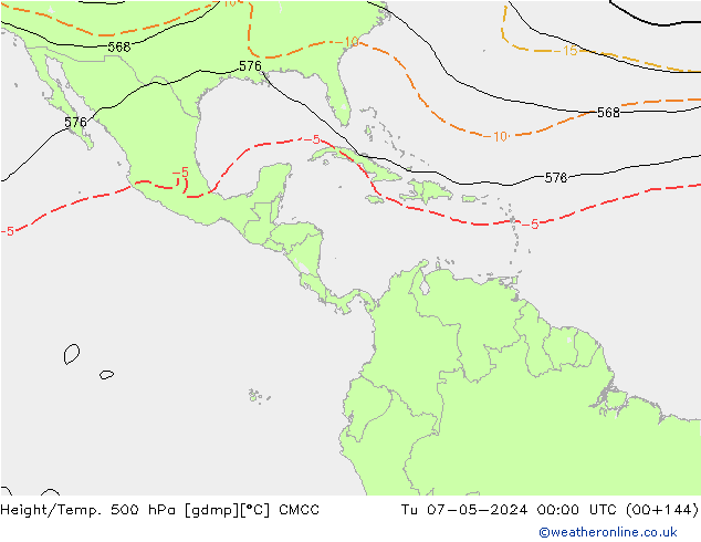 Geop./Temp. 500 hPa CMCC mar 07.05.2024 00 UTC