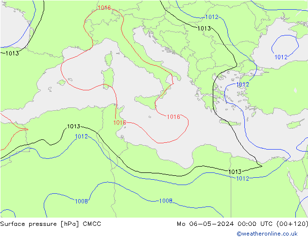 Yer basıncı CMCC Pzt 06.05.2024 00 UTC