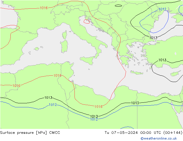 Yer basıncı CMCC Sa 07.05.2024 00 UTC