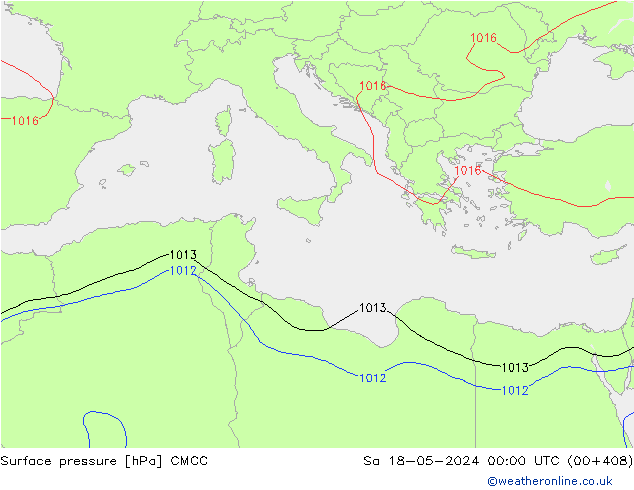 приземное давление CMCC сб 18.05.2024 00 UTC