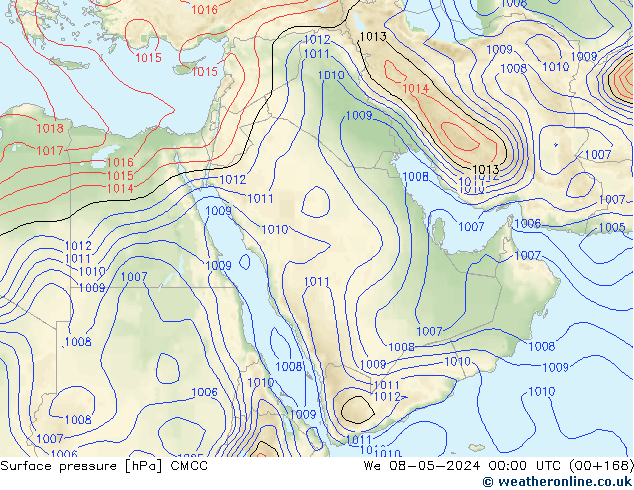 приземное давление CMCC ср 08.05.2024 00 UTC