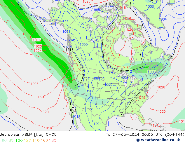 Straalstroom/SLP CMCC di 07.05.2024 00 UTC