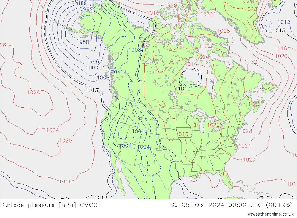 地面气压 CMCC 星期日 05.05.2024 00 UTC