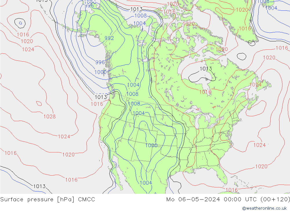 pressão do solo CMCC Seg 06.05.2024 00 UTC