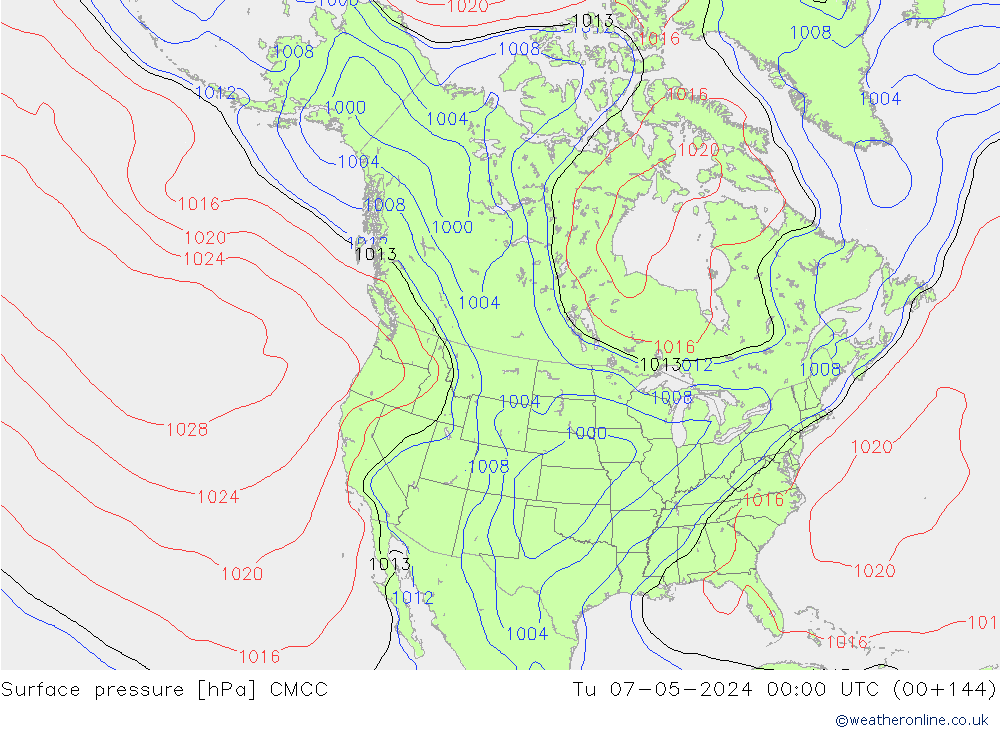 Luchtdruk (Grond) CMCC di 07.05.2024 00 UTC