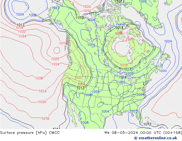 Surface pressure CMCC We 08.05.2024 00 UTC