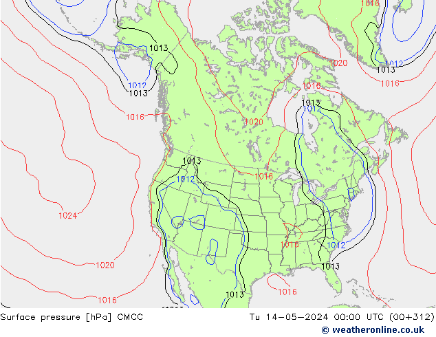 Presión superficial CMCC mar 14.05.2024 00 UTC