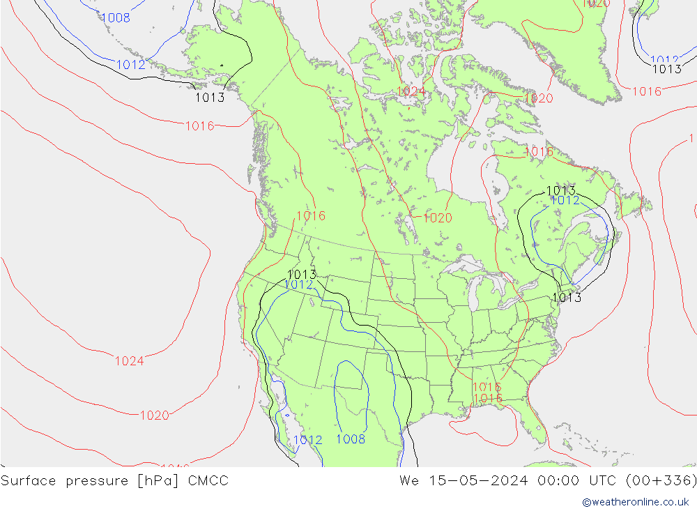 Luchtdruk (Grond) CMCC wo 15.05.2024 00 UTC