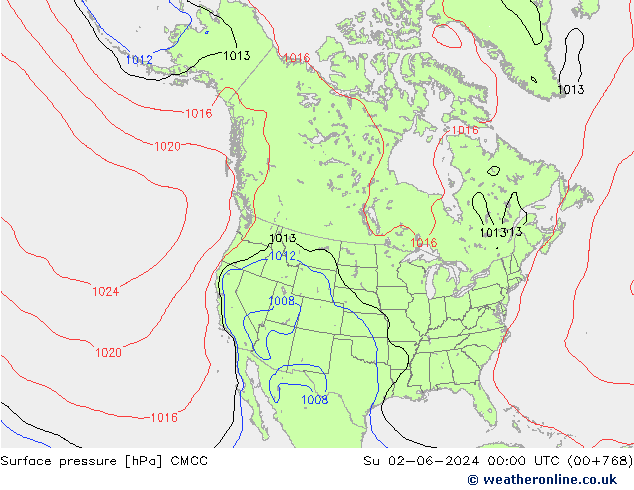 Yer basıncı CMCC Paz 02.06.2024 00 UTC