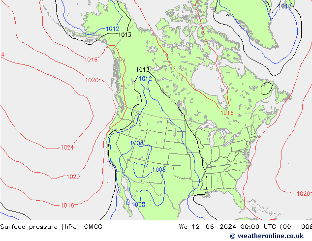 Surface pressure CMCC We 12.06.2024 00 UTC