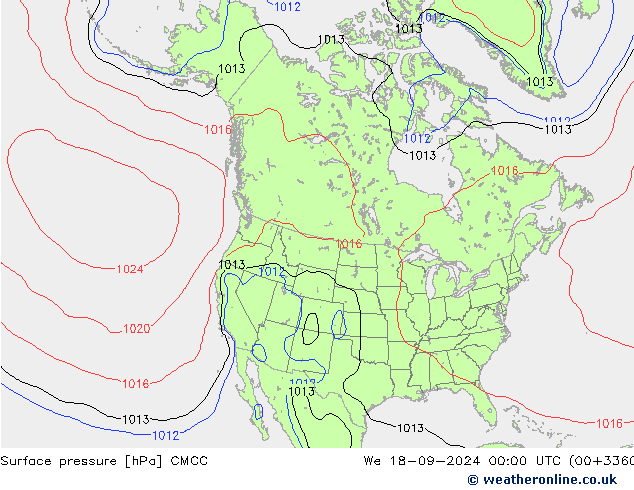 Surface pressure CMCC We 18.09.2024 00 UTC