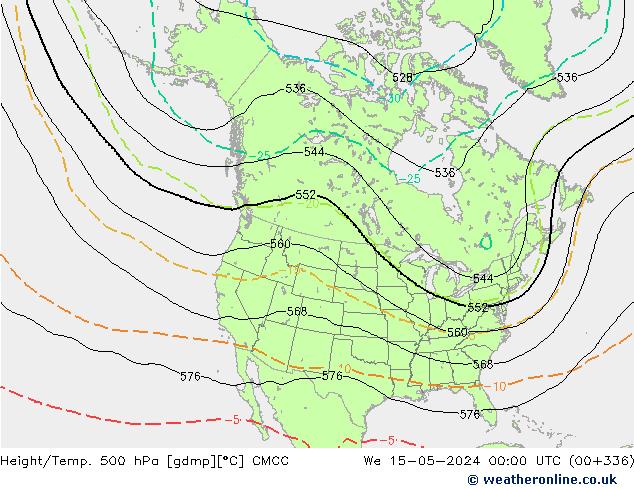 Height/Temp. 500 hPa CMCC We 15.05.2024 00 UTC