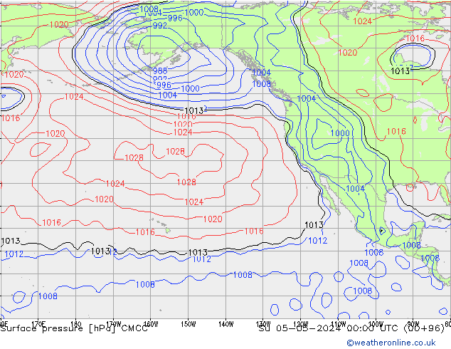 Yer basıncı CMCC Paz 05.05.2024 00 UTC