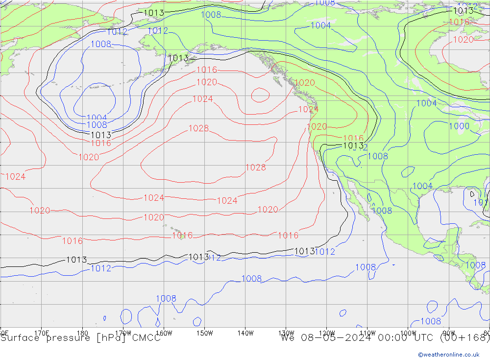 Atmosférický tlak CMCC St 08.05.2024 00 UTC