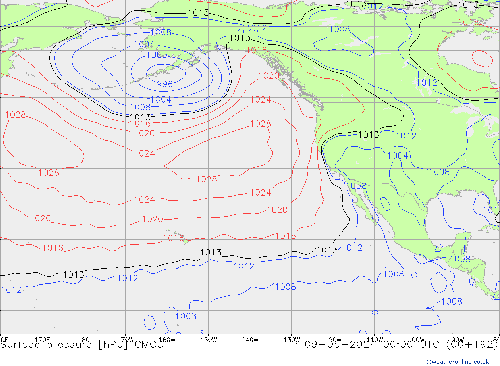 Luchtdruk (Grond) CMCC do 09.05.2024 00 UTC