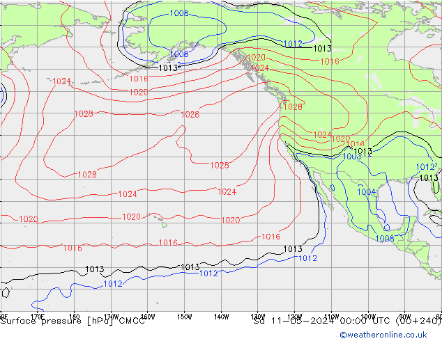 ciśnienie CMCC so. 11.05.2024 00 UTC