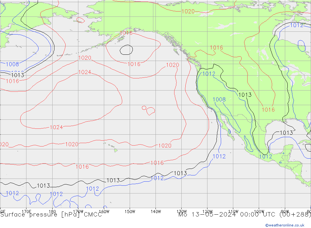 Yer basıncı CMCC Pzt 13.05.2024 00 UTC