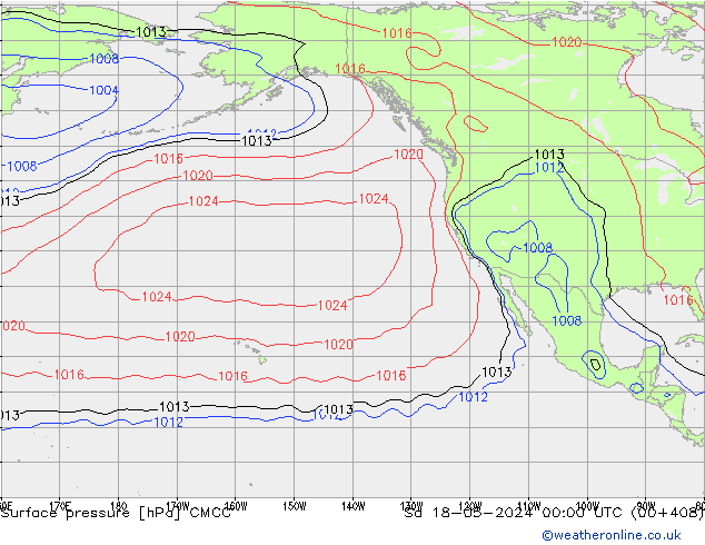ciśnienie CMCC so. 18.05.2024 00 UTC