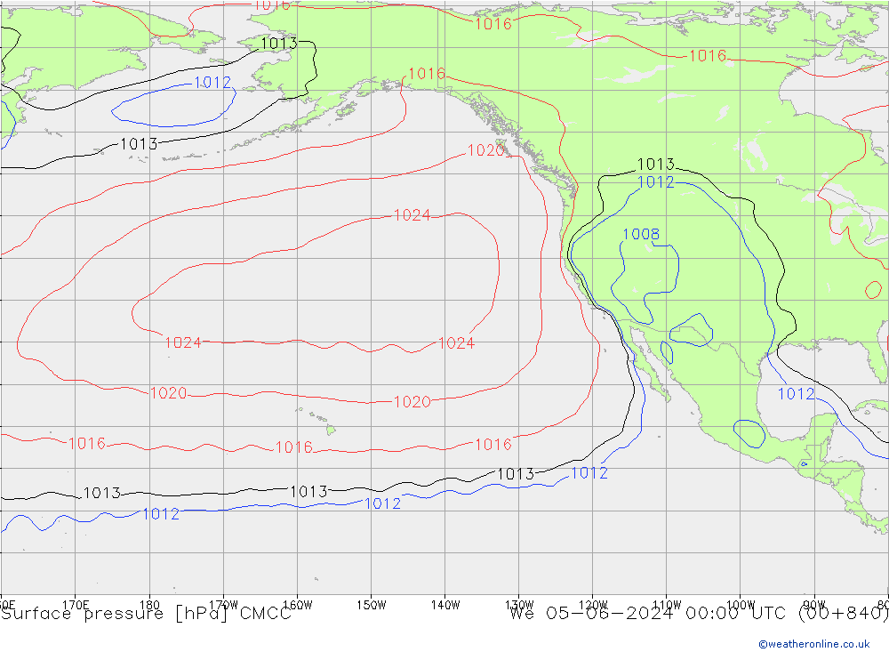 Luchtdruk (Grond) CMCC wo 05.06.2024 00 UTC