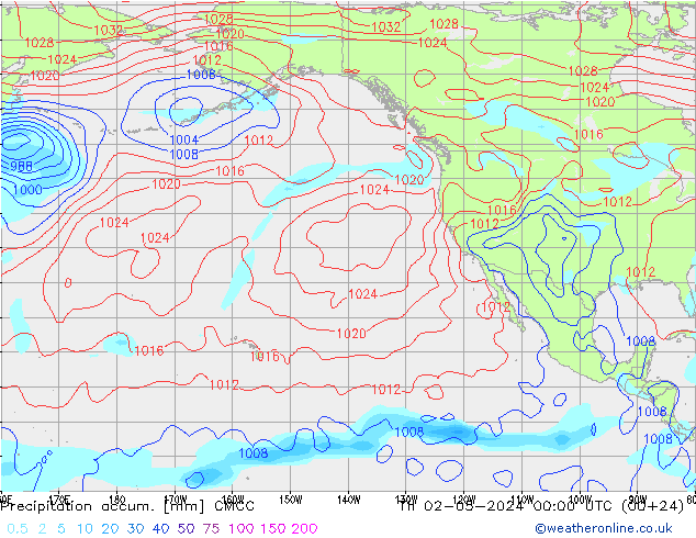 Totale neerslag CMCC do 02.05.2024 00 UTC