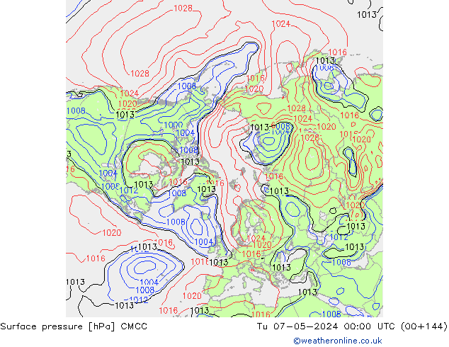 Bodendruck CMCC Di 07.05.2024 00 UTC