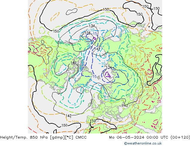 Height/Temp. 850 гПа CMCC пн 06.05.2024 00 UTC