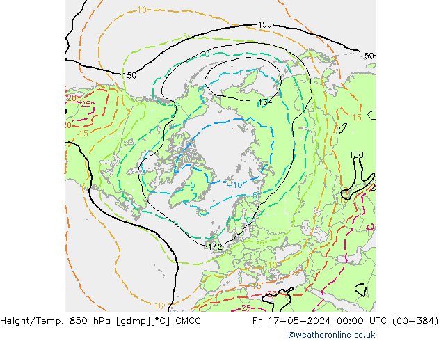 Height/Temp. 850 hPa CMCC Fr 17.05.2024 00 UTC
