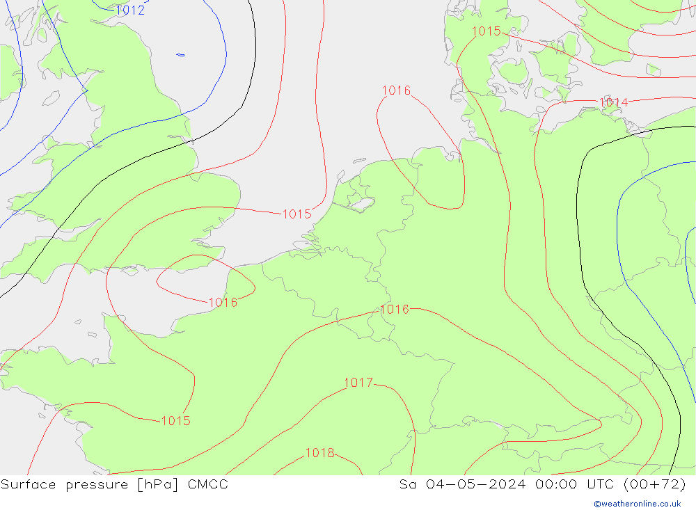 地面气压 CMCC 星期六 04.05.2024 00 UTC