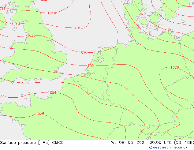 pression de l'air CMCC mer 08.05.2024 00 UTC