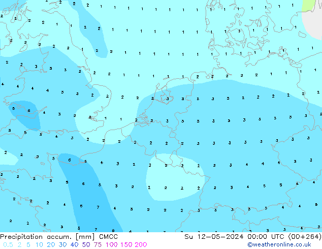 Nied. akkumuliert CMCC So 12.05.2024 00 UTC