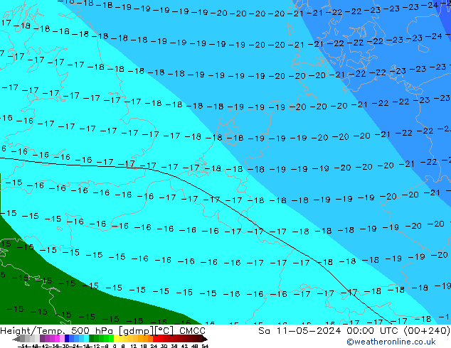 Hoogte/Temp. 500 hPa CMCC za 11.05.2024 00 UTC