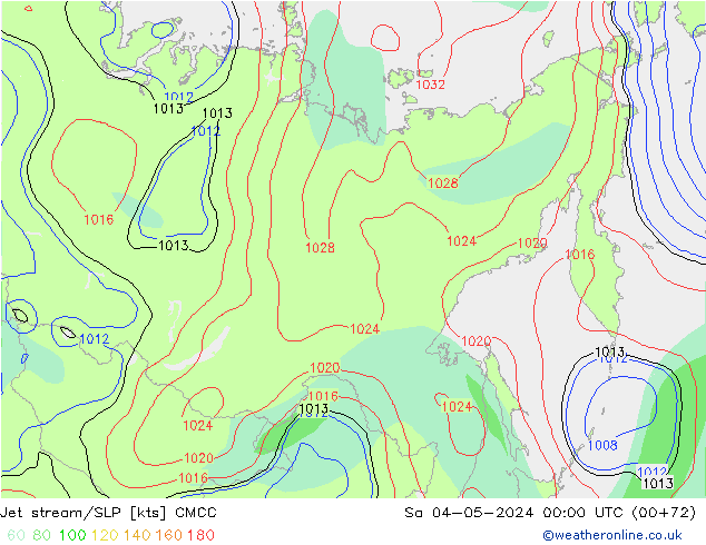 Corrente a getto CMCC sab 04.05.2024 00 UTC