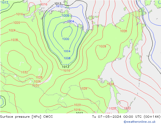 Presión superficial CMCC mar 07.05.2024 00 UTC