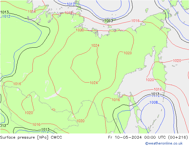 Luchtdruk (Grond) CMCC vr 10.05.2024 00 UTC