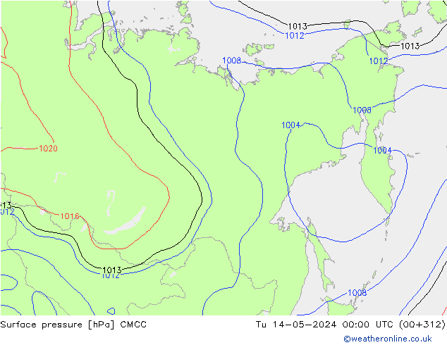 Atmosférický tlak CMCC Út 14.05.2024 00 UTC