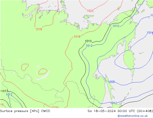 Surface pressure CMCC Sa 18.05.2024 00 UTC