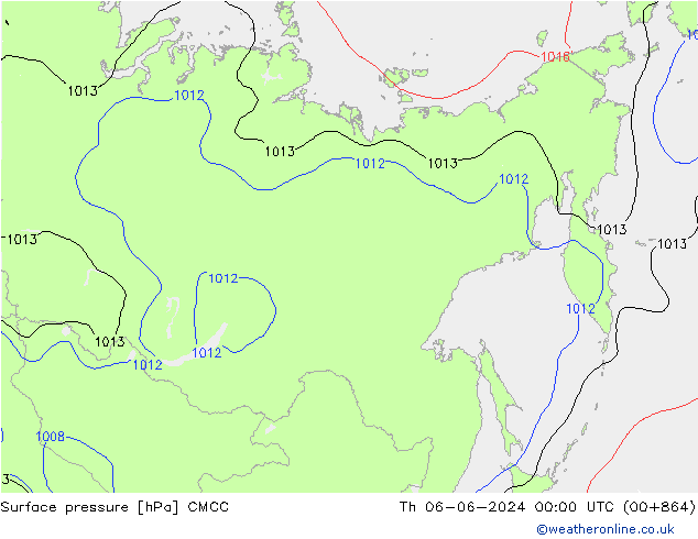 pression de l'air CMCC jeu 06.06.2024 00 UTC