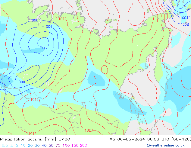 Precipitation accum. CMCC  06.05.2024 00 UTC