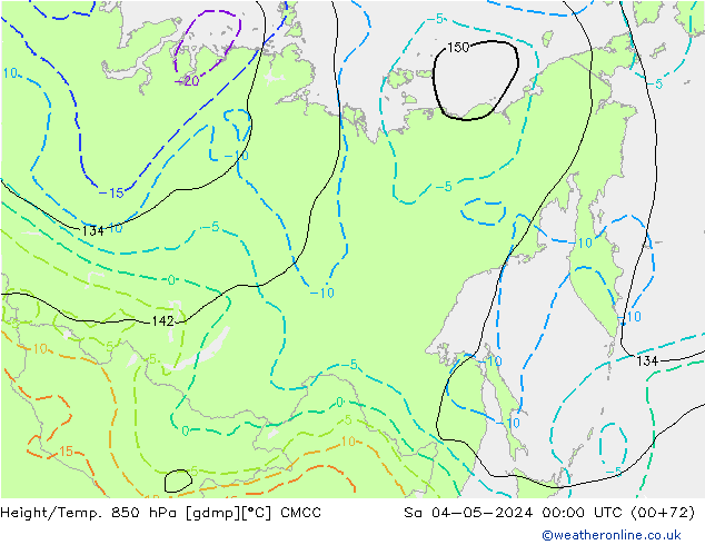 Height/Temp. 850 гПа CMCC сб 04.05.2024 00 UTC