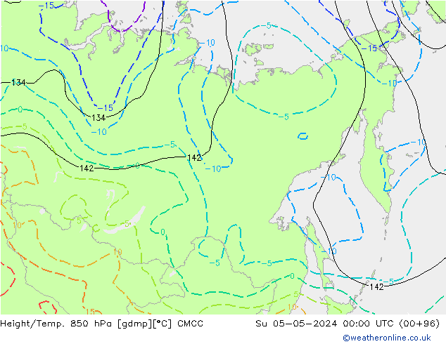 Yükseklik/Sıc. 850 hPa CMCC Paz 05.05.2024 00 UTC