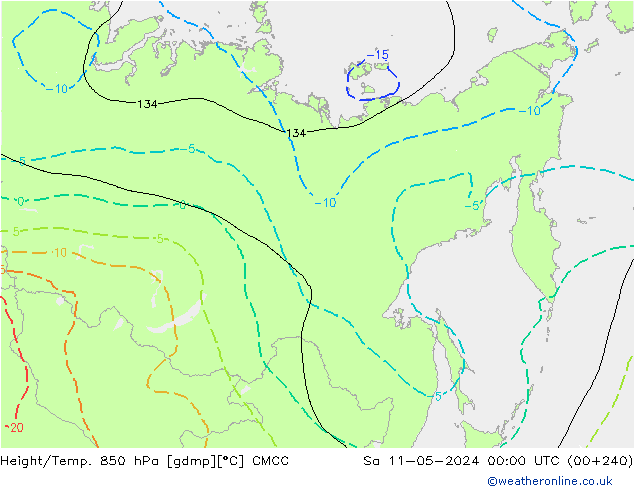 Hoogte/Temp. 850 hPa CMCC za 11.05.2024 00 UTC