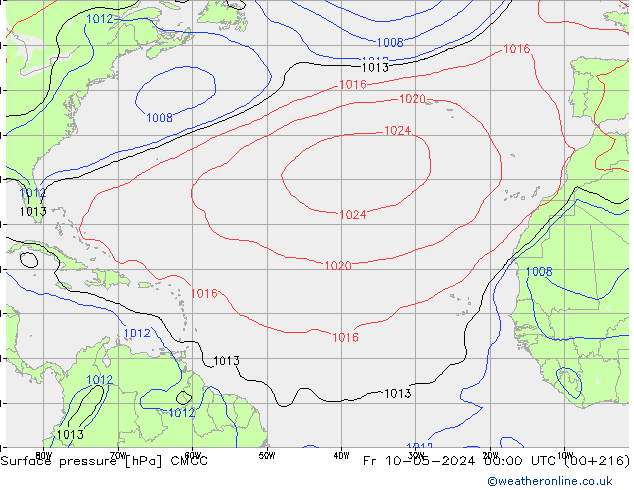 pressão do solo CMCC Sex 10.05.2024 00 UTC