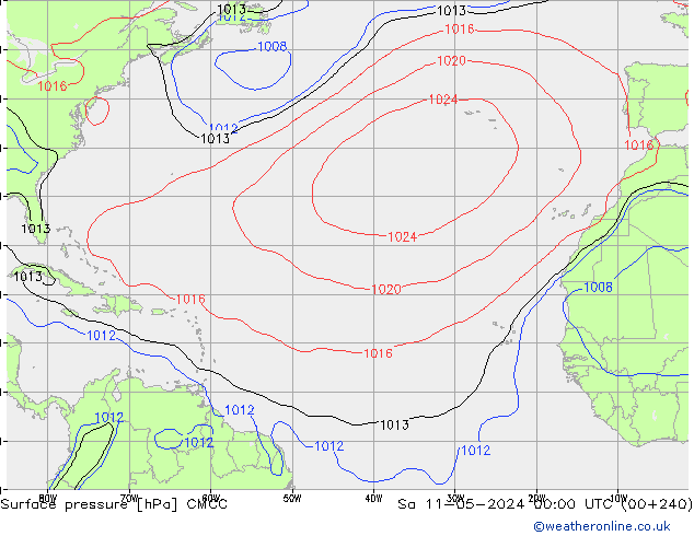 Surface pressure CMCC Sa 11.05.2024 00 UTC