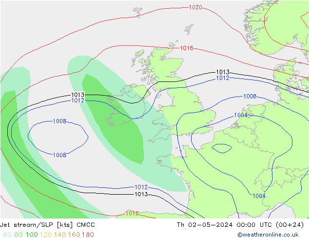 Polarjet/Bodendruck CMCC Do 02.05.2024 00 UTC