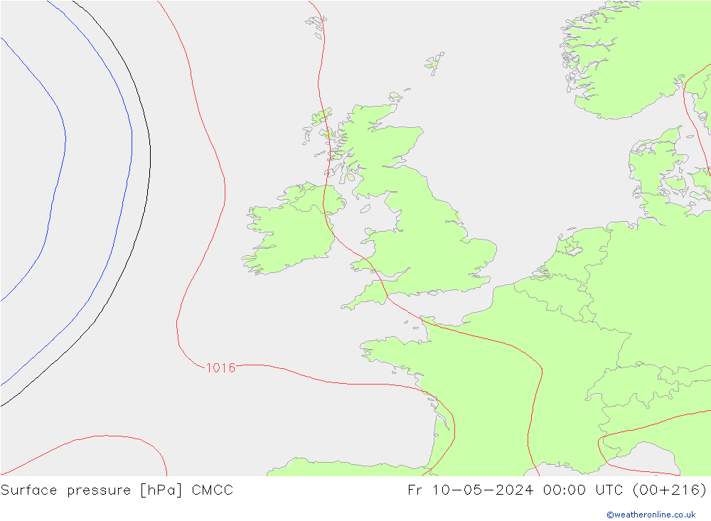 Atmosférický tlak CMCC Pá 10.05.2024 00 UTC