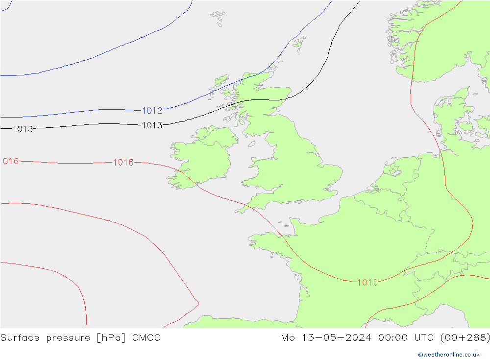 Luchtdruk (Grond) CMCC ma 13.05.2024 00 UTC