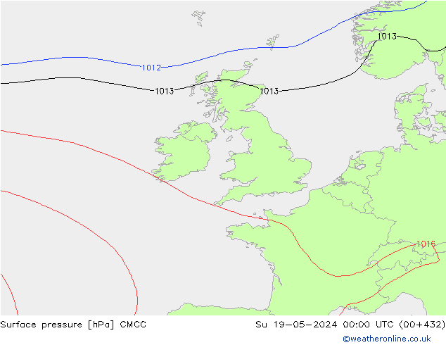 Yer basıncı CMCC Paz 19.05.2024 00 UTC