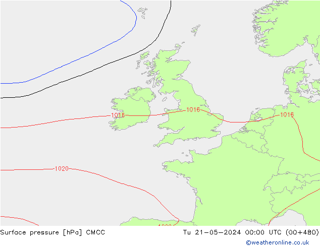 ciśnienie CMCC wto. 21.05.2024 00 UTC